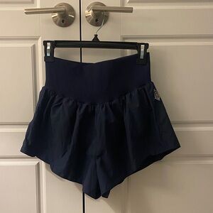 Free people Navy Carpe Diem Athletic Shorts